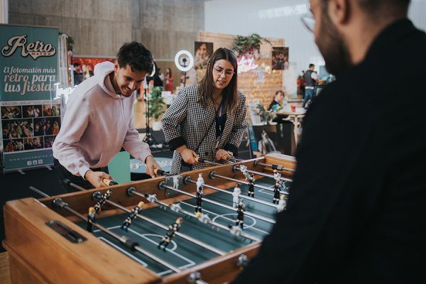 Futbolines para bodas. Fotomatón y 360.